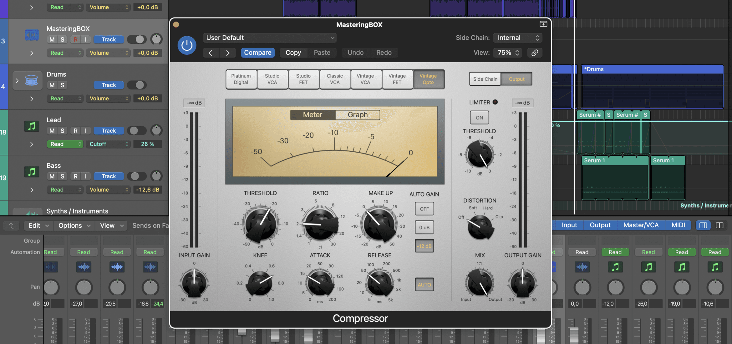 Audio Compression: Adjusting the Compressor Parameters