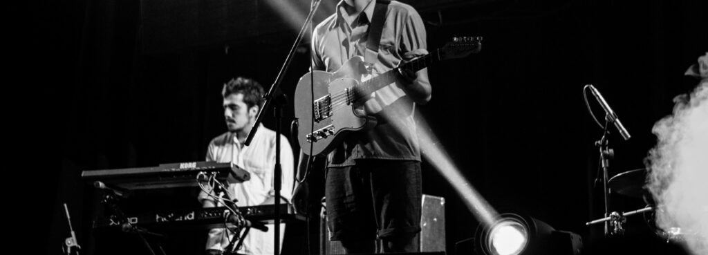 musicians playing on a festival