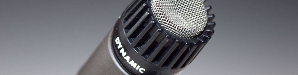 A Shure SM57 dynamic microphone