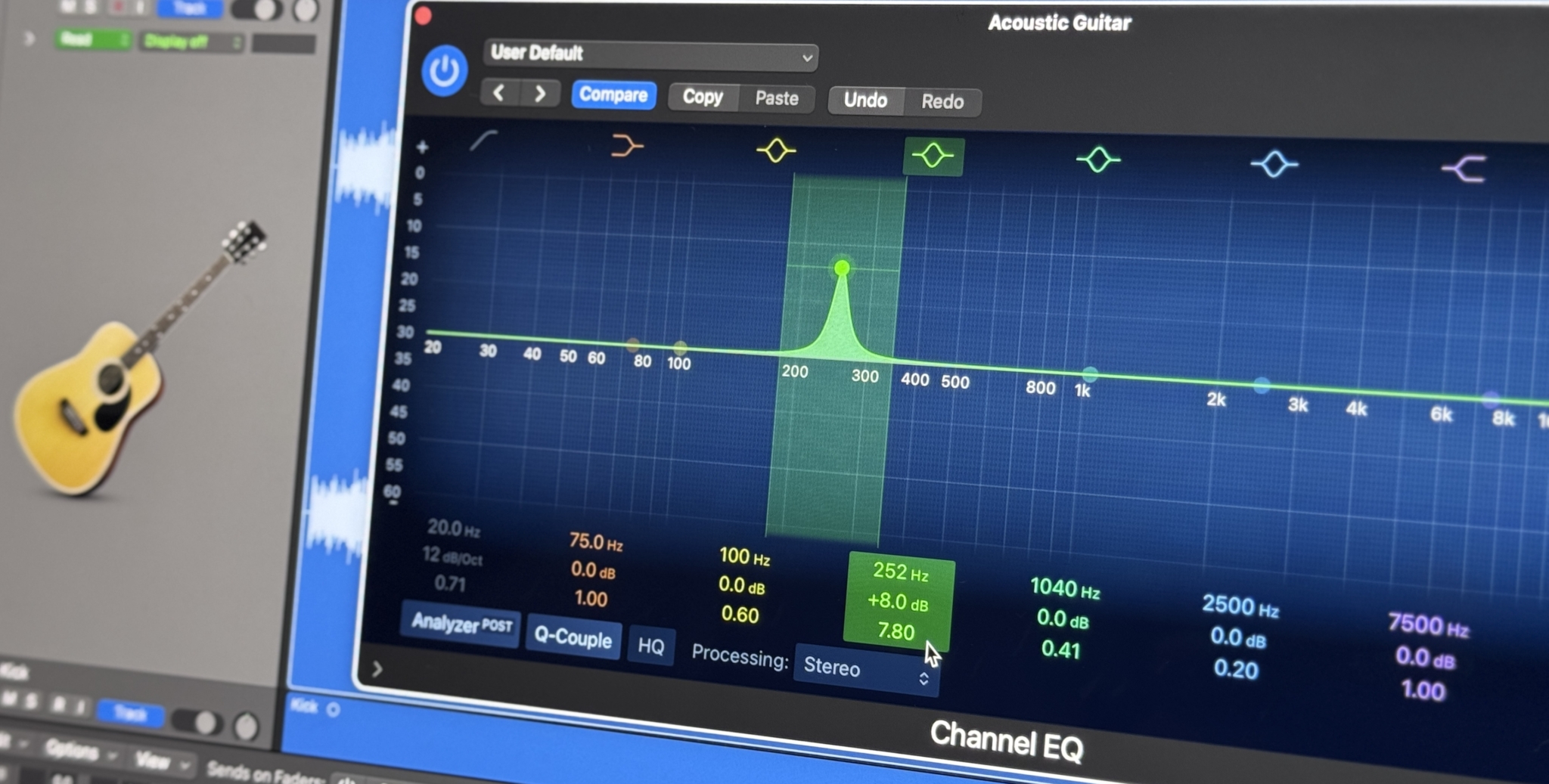 Parametric EQ settings for Ear Training